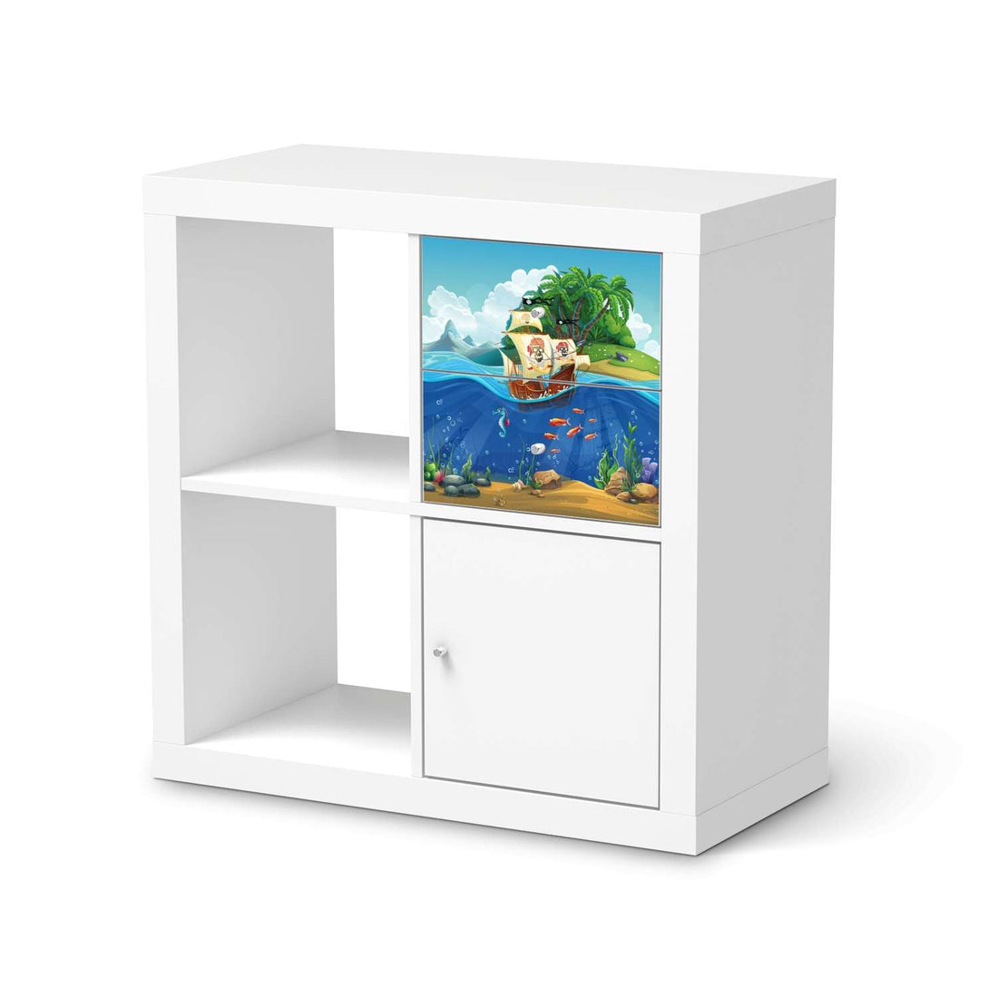 Möbelfolie IKEA Pirates - IKEA Expedit Regal Schubladen  - weiss