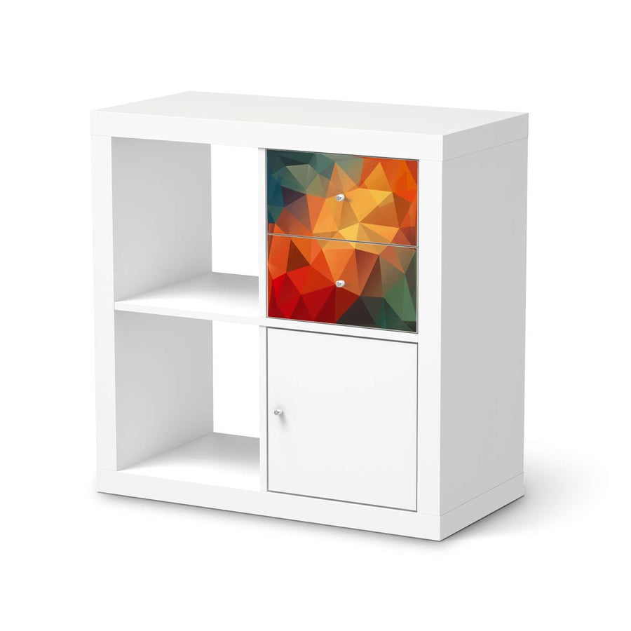 Möbelfolie IKEA Polygon - IKEA Expedit Regal Schubladen  - weiss