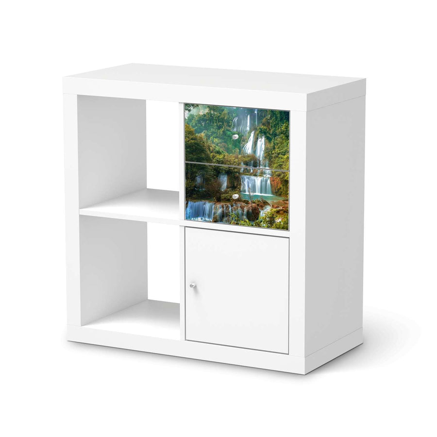 Möbelfolie IKEA Rainforest - IKEA Expedit Regal Schubladen  - weiss