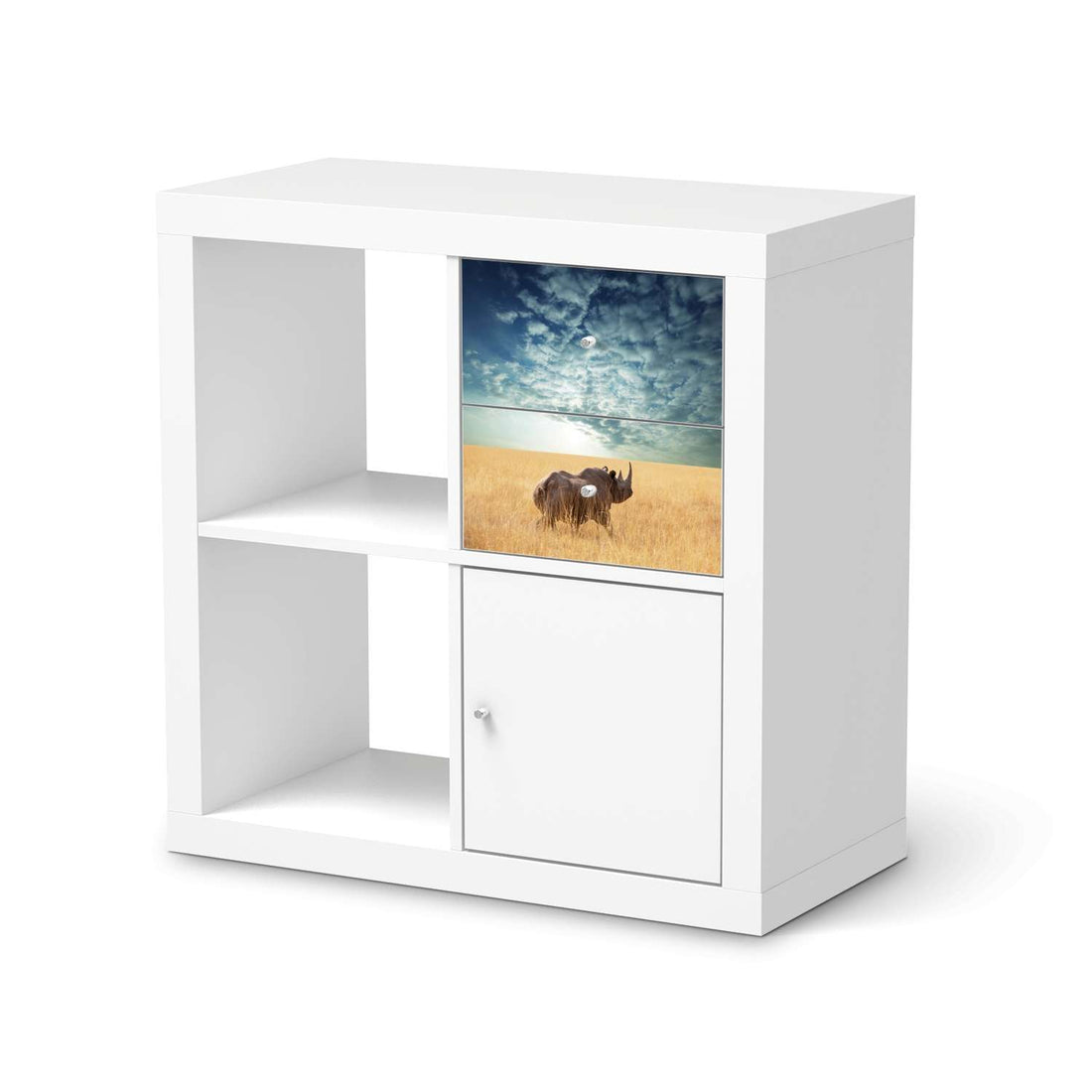 Möbelfolie IKEA Rhino - IKEA Expedit Regal Schubladen  - weiss