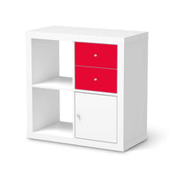 Möbelfolie IKEA Rot Light - IKEA Expedit Regal Schubladen  - weiss