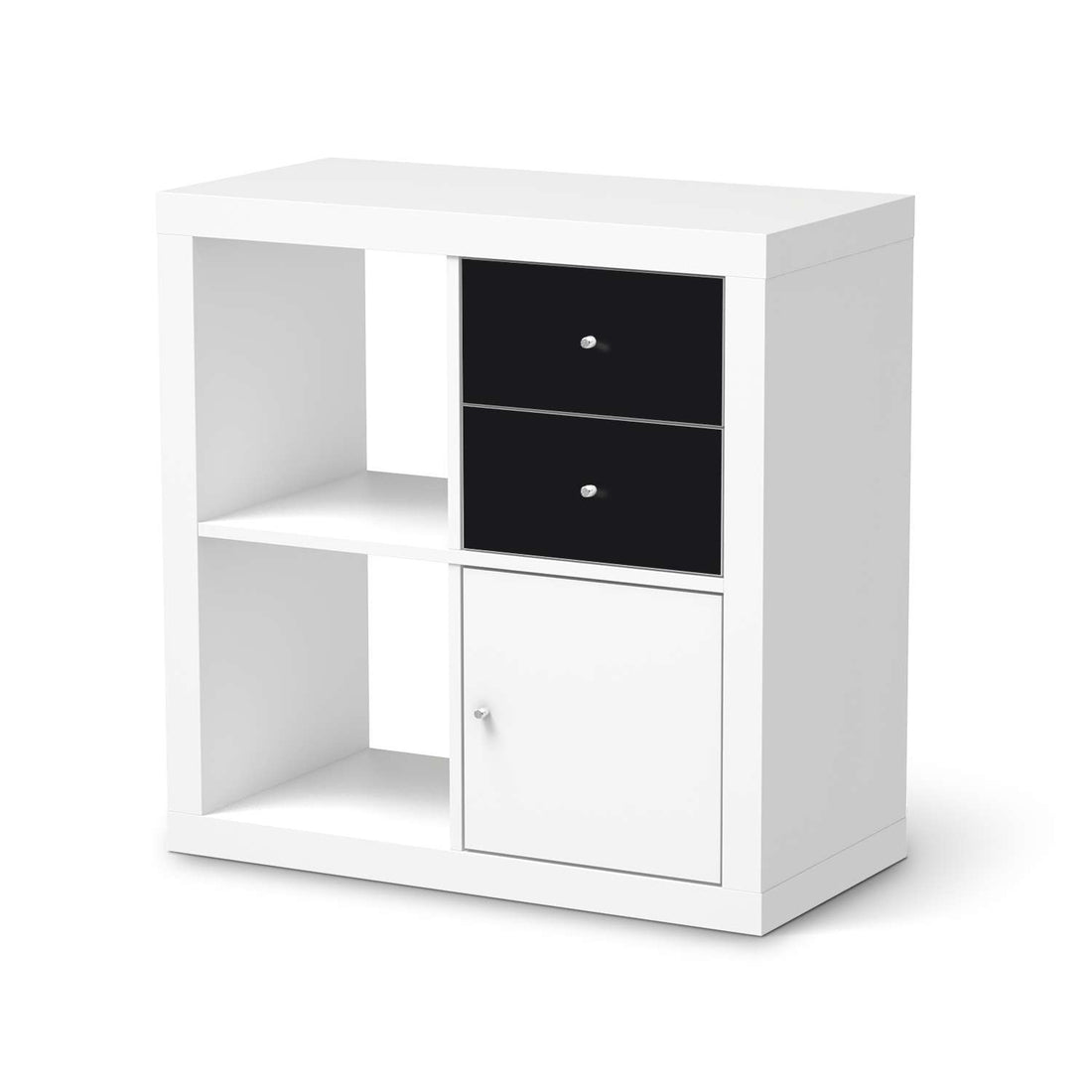 Möbelfolie IKEA Schwarz - IKEA Expedit Regal Schubladen  - weiss