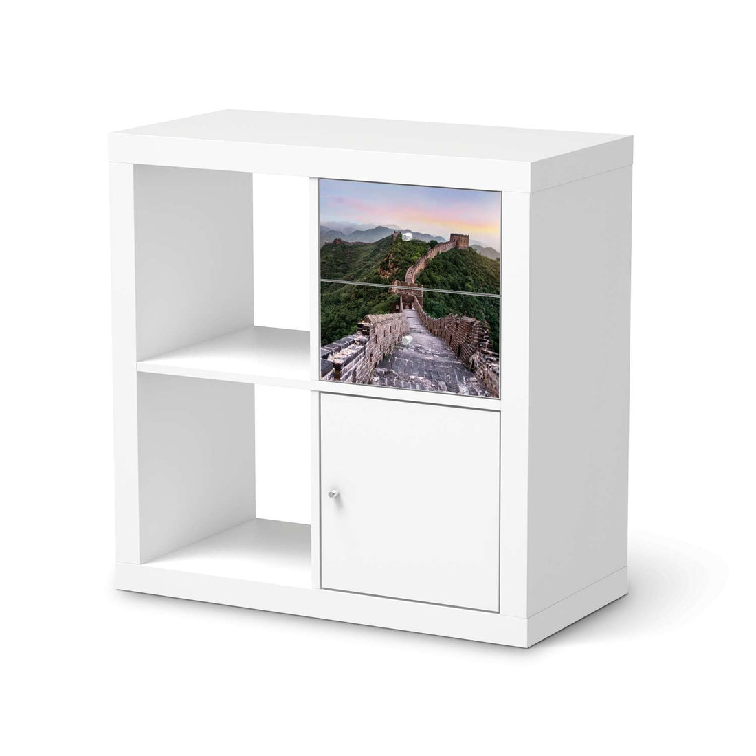 Möbelfolie IKEA The Great Wall - IKEA Expedit Regal Schubladen  - weiss