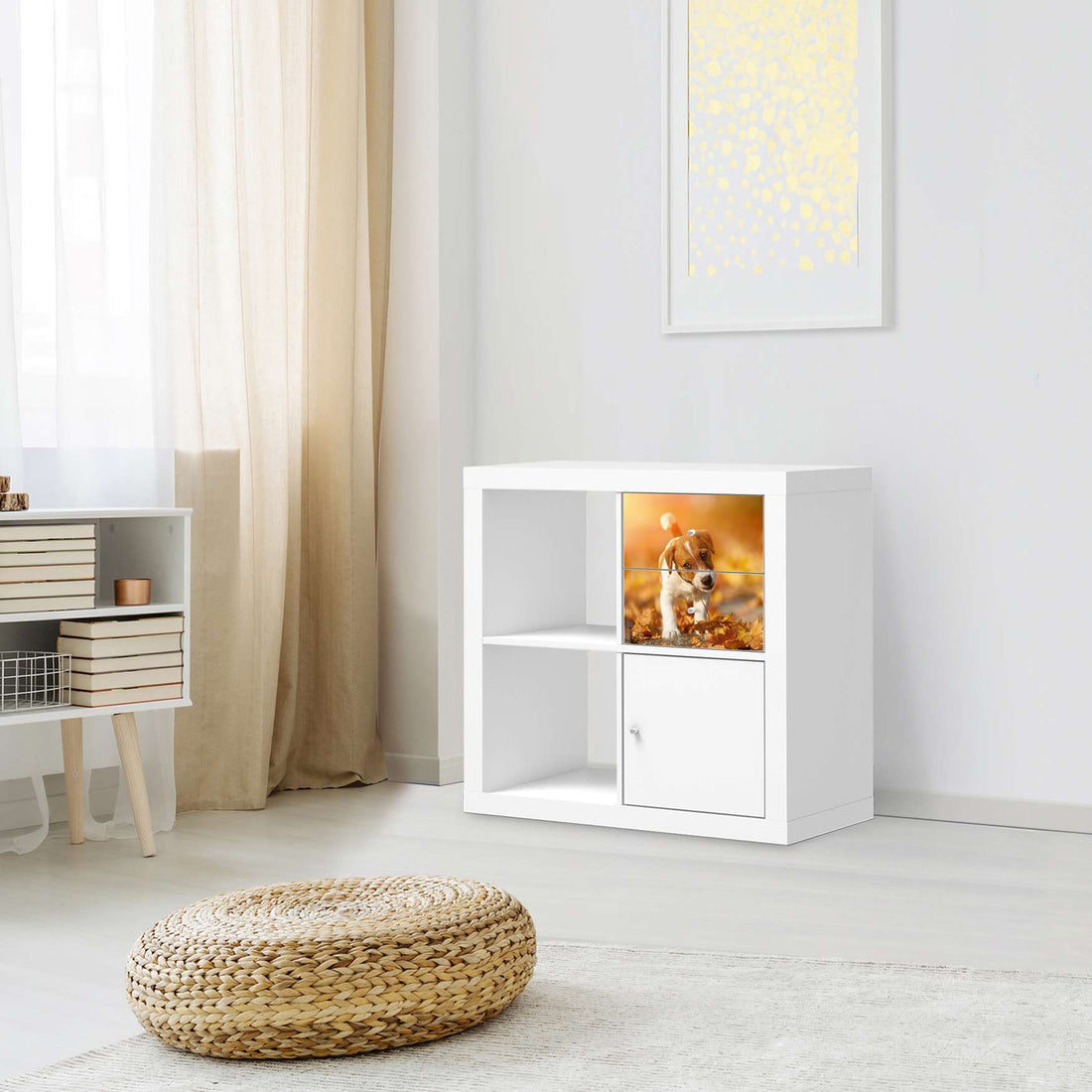 Möbelfolie IKEA Jack the Puppy - IKEA Expedit Regal Schubladen - Wohnzimmer