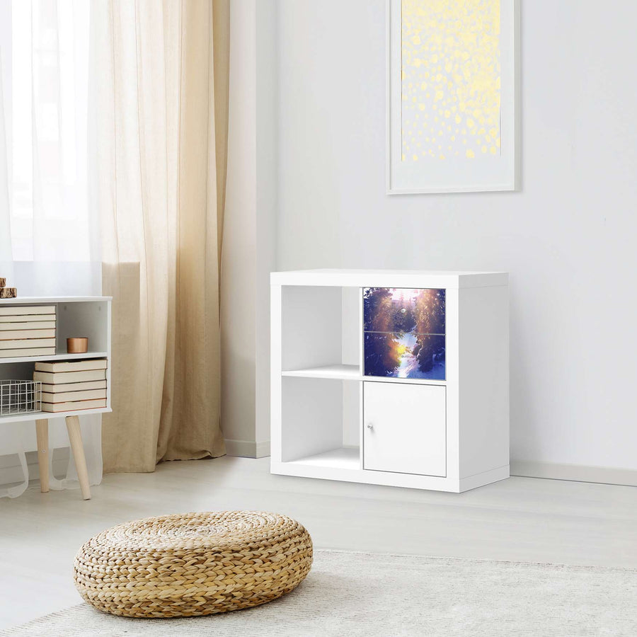 Möbelfolie IKEA Lichtflut - IKEA Expedit Regal Schubladen - Wohnzimmer