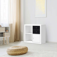 Möbelfolie IKEA Schwarz - IKEA Expedit Regal Schubladen - Wohnzimmer