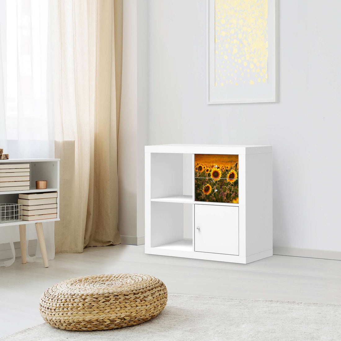 Möbelfolie IKEA Sunflowers - IKEA Expedit Regal Schubladen - Wohnzimmer