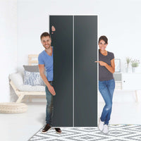 Möbelfolie IKEA Blaugrau Dark - IKEA Pax Schrank 236 cm Höhe - 2 Türen - Folie
