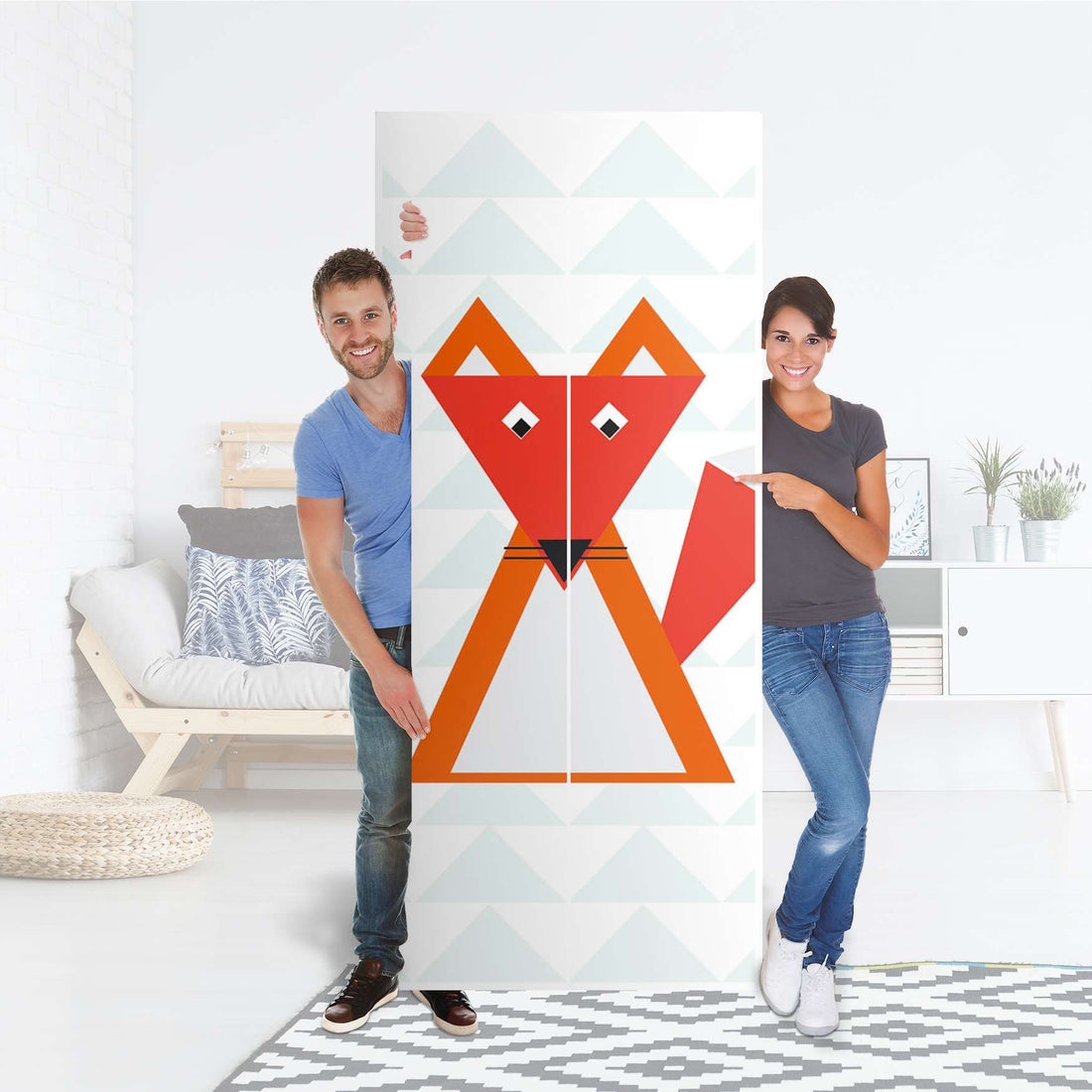 Möbelfolie IKEA Füchslein - IKEA Pax Schrank 236 cm Höhe - 2 Türen - Folie