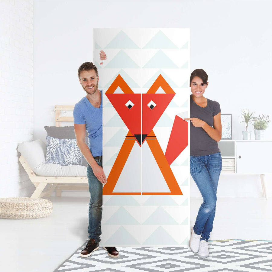 Möbelfolie IKEA Füchslein - IKEA Pax Schrank 236 cm Höhe - 2 Türen - Folie