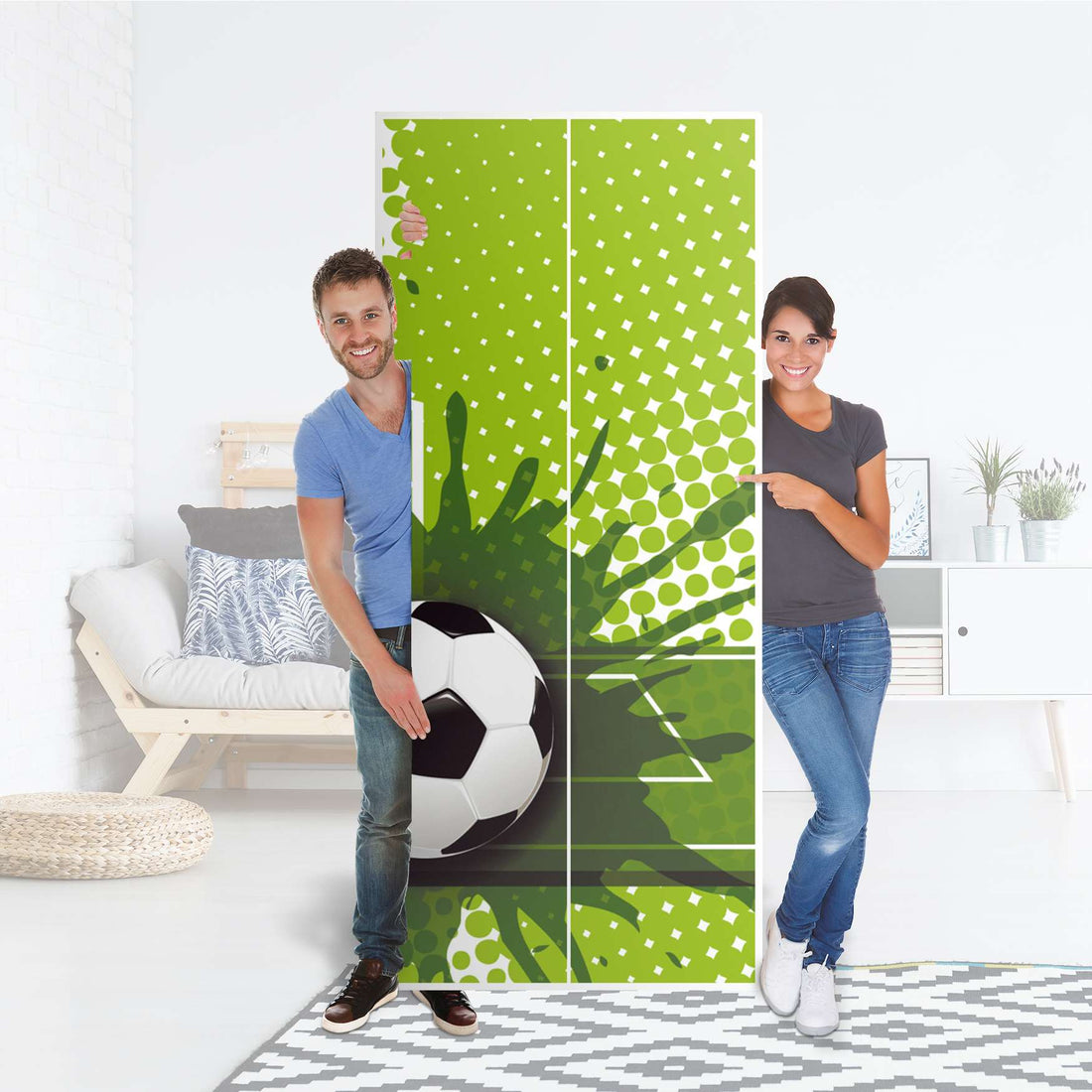 Möbelfolie IKEA Goal - IKEA Pax Schrank 236 cm Höhe - 2 Türen - Folie