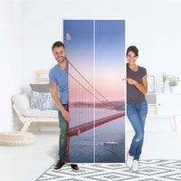 Möbelfolie IKEA Golden Gate - IKEA Pax Schrank 236 cm Höhe - 2 Türen - Folie