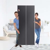 Möbelfolie IKEA Grau Dark - IKEA Pax Schrank 236 cm Höhe - 2 Türen - Folie