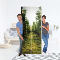 Möbelfolie IKEA Green Alley - IKEA Pax Schrank 236 cm Höhe - 2 Türen - Folie
