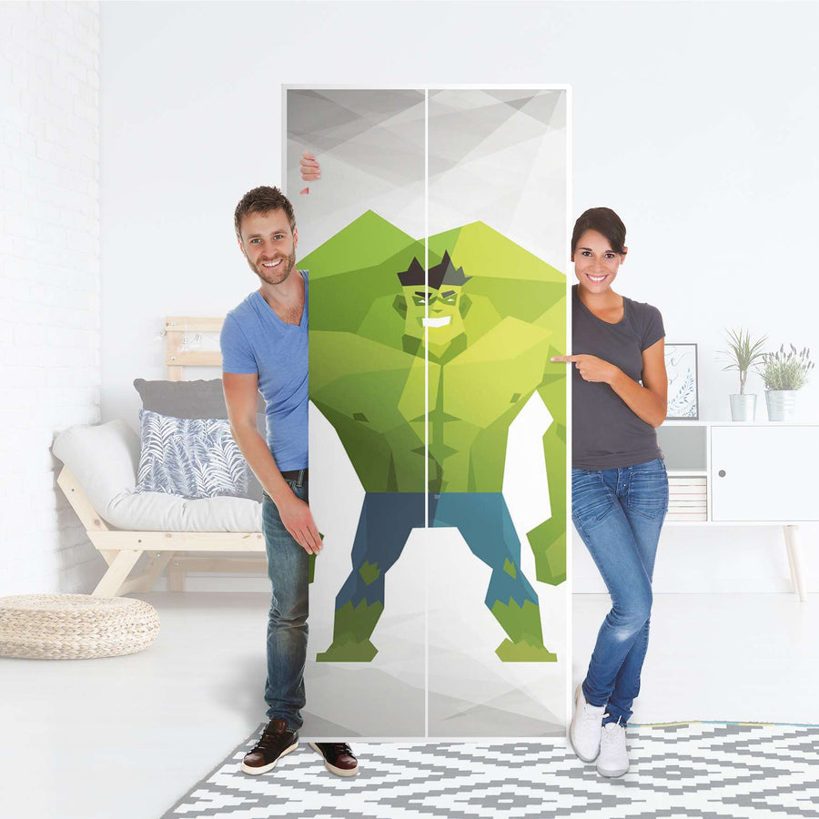Möbelfolie IKEA Mr. Green - IKEA Pax Schrank 236 cm Höhe - 2 Türen - Folie