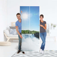 Möbelfolie IKEA Niagara Falls - IKEA Pax Schrank 236 cm Höhe - 2 Türen - Folie