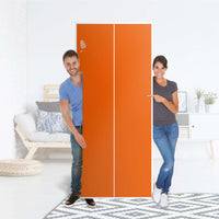 Möbelfolie IKEA Orange Dark - IKEA Pax Schrank 236 cm Höhe - 2 Türen - Folie