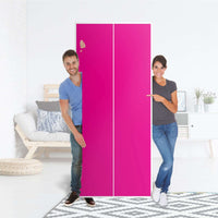 Möbelfolie IKEA Pink Dark - IKEA Pax Schrank 236 cm Höhe - 2 Türen - Folie