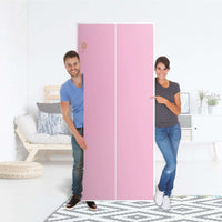 Möbelfolie IKEA Pink Light - IKEA Pax Schrank 236 cm Höhe - 2 Türen - Folie