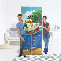 Möbelfolie IKEA Pirates - IKEA Pax Schrank 236 cm Höhe - 2 Türen - Folie