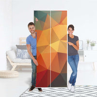 Möbelfolie IKEA Polygon - IKEA Pax Schrank 236 cm Höhe - 2 Türen - Folie