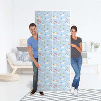 Möbelfolie IKEA Rainbow Unicorn - IKEA Pax Schrank 236 cm Höhe - 2 Türen - Folie