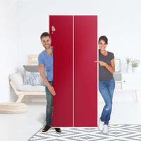 Möbelfolie IKEA Rot Dark - IKEA Pax Schrank 236 cm Höhe - 2 Türen - Folie