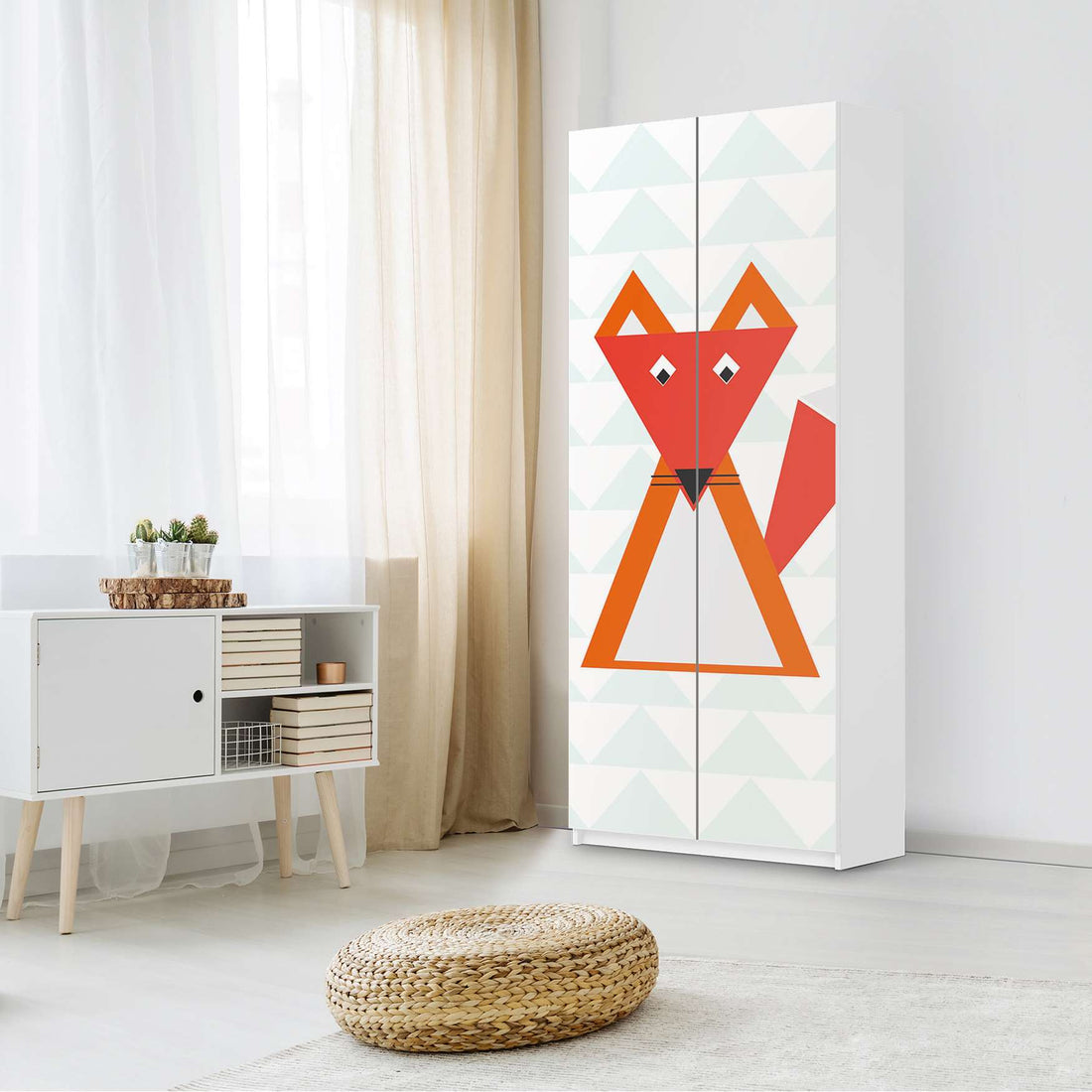 Möbelfolie IKEA Füchslein - IKEA Pax Schrank 236 cm Höhe - 2 Türen - Kinderzimmer