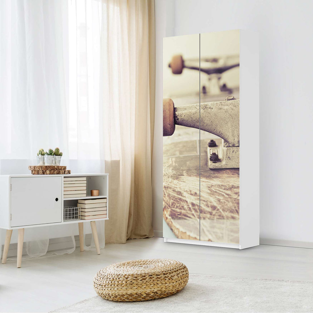 Möbelfolie IKEA Skateboard - IKEA Pax Schrank 236 cm Höhe - 2 Türen - Kinderzimmer