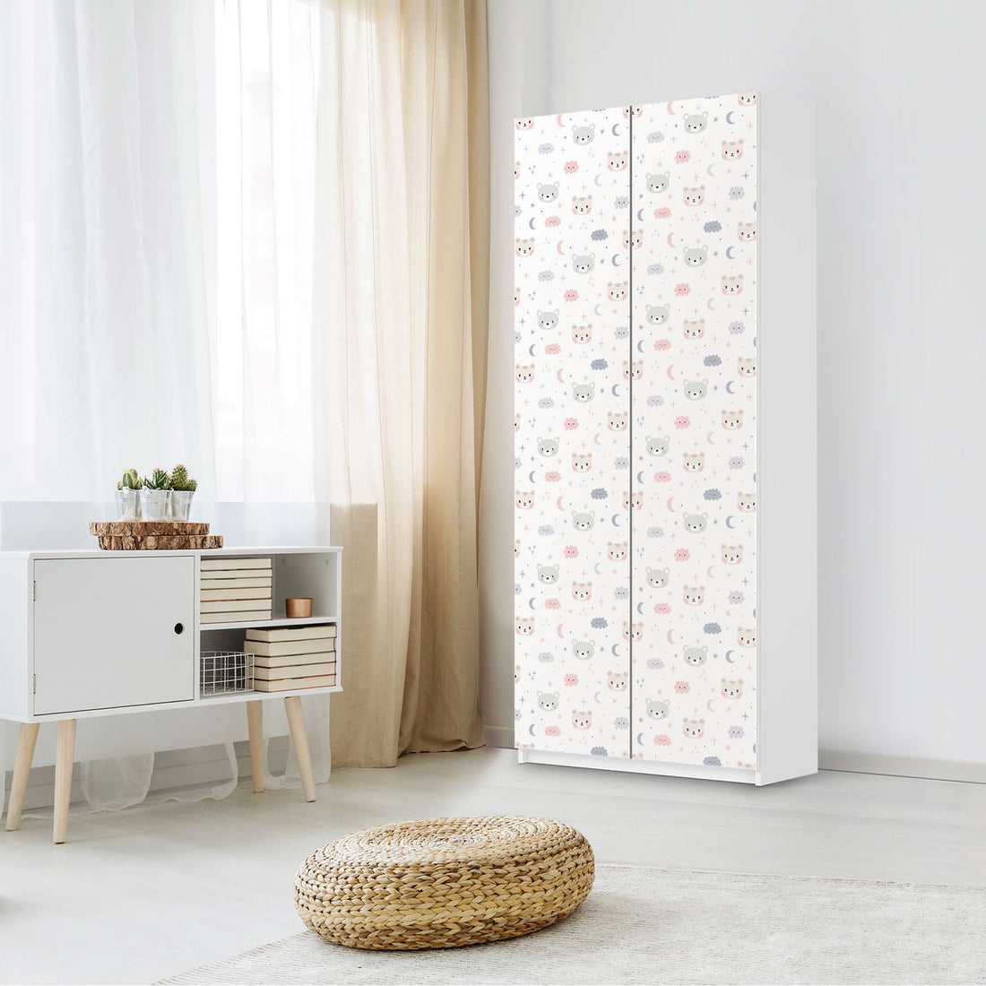 Möbelfolie IKEA Sweet Dreams - IKEA Pax Schrank 236 cm Höhe - 2 Türen - Kinderzimmer