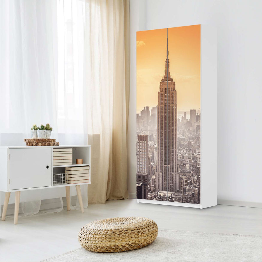 Möbelfolie IKEA Empire State Building - IKEA Pax Schrank 236 cm Höhe - 2 Türen - Schlafzimmer