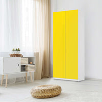 Möbelfolie IKEA Gelb Dark - IKEA Pax Schrank 236 cm Höhe - 2 Türen - Schlafzimmer
