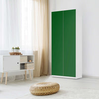 Möbelfolie IKEA Grün Dark - IKEA Pax Schrank 236 cm Höhe - 2 Türen - Schlafzimmer