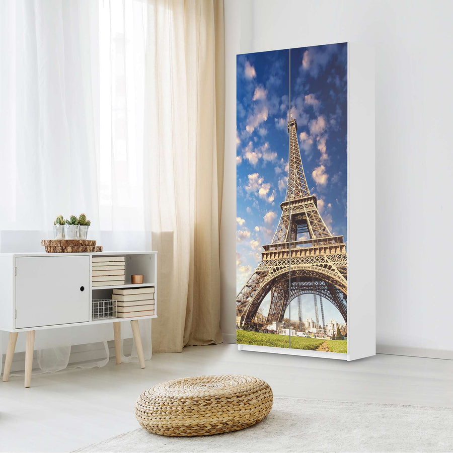 Möbelfolie IKEA La Tour Eiffel - IKEA Pax Schrank 236 cm Höhe - 2 Türen - Schlafzimmer