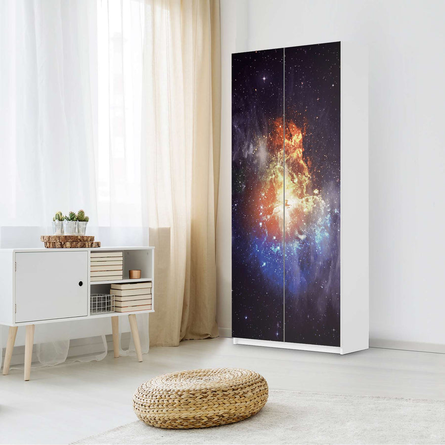 Möbelfolie IKEA Nebula - IKEA Pax Schrank 236 cm Höhe - 2 Türen - Schlafzimmer