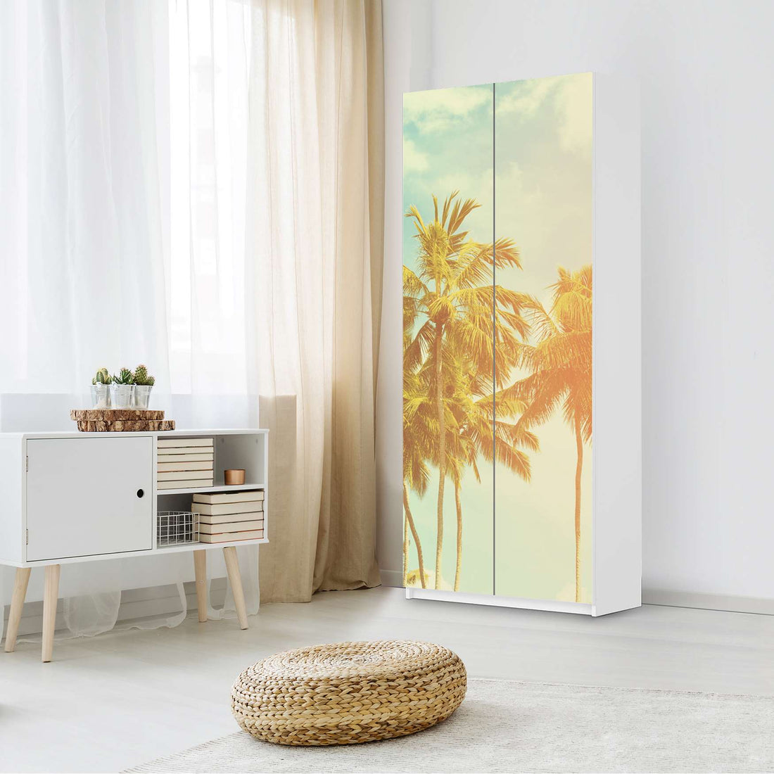Möbelfolie IKEA Sun Flair - IKEA Pax Schrank 236 cm Höhe - 2 Türen - Schlafzimmer