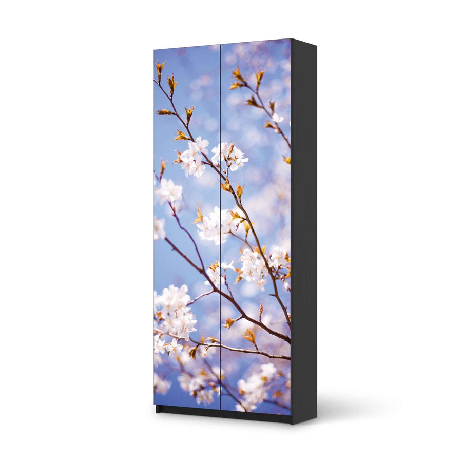 Möbelfolie IKEA Apple Blossoms - IKEA Pax Schrank 236 cm Höhe - 2 Türen - schwarz