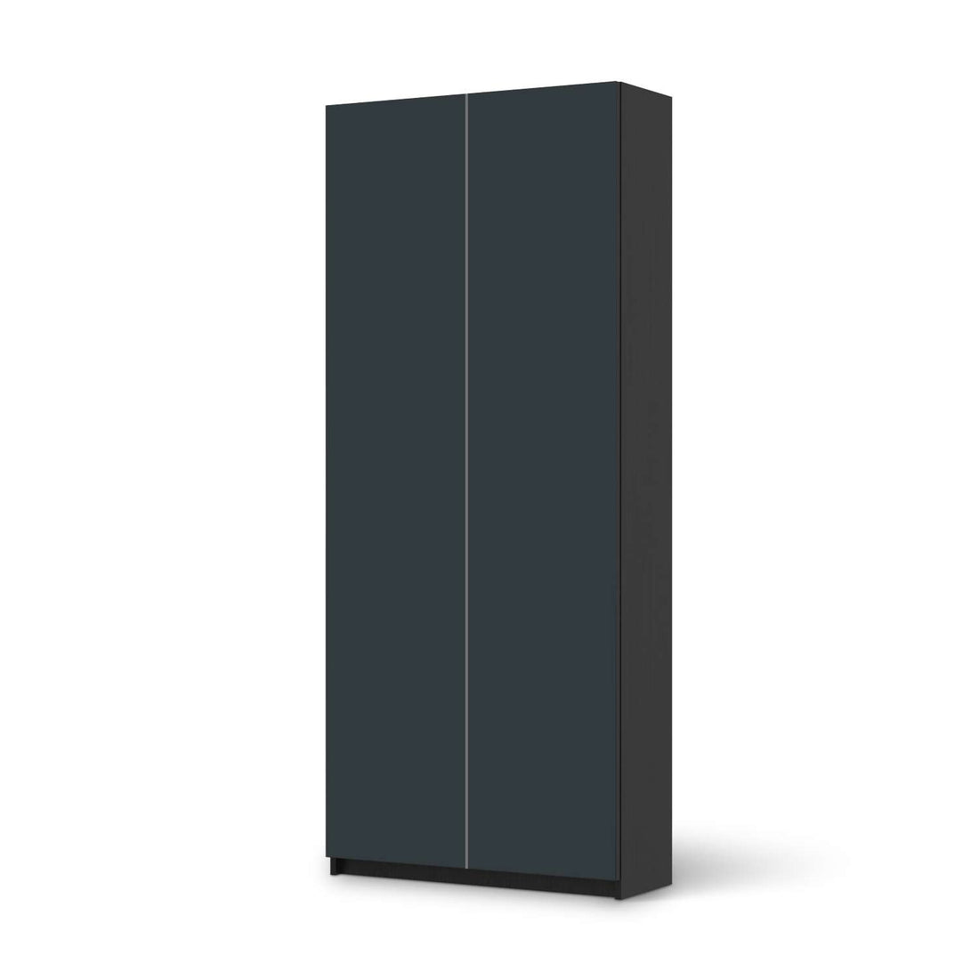 Möbelfolie IKEA Blaugrau Dark - IKEA Pax Schrank 236 cm Höhe - 2 Türen - schwarz