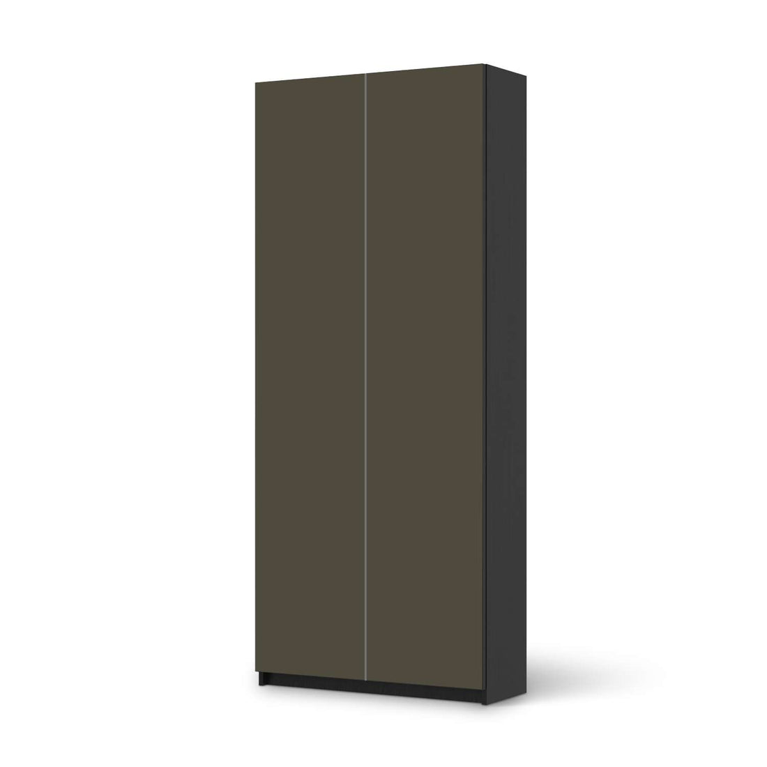 Möbelfolie IKEA Braungrau Dark - IKEA Pax Schrank 236 cm Höhe - 2 Türen - schwarz