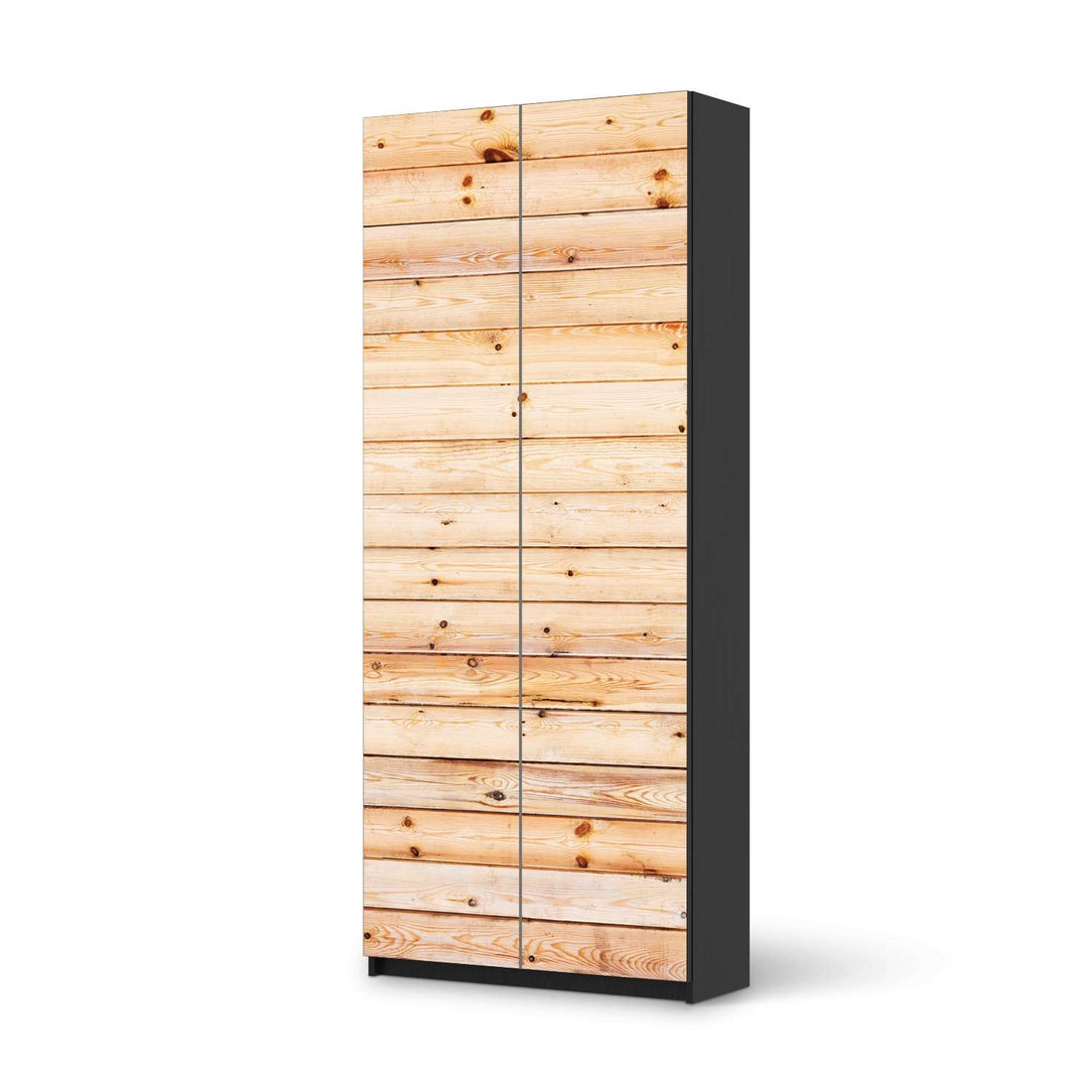 Möbelfolie IKEA Bright Planks - IKEA Pax Schrank 236 cm Höhe - 2 Türen - schwarz