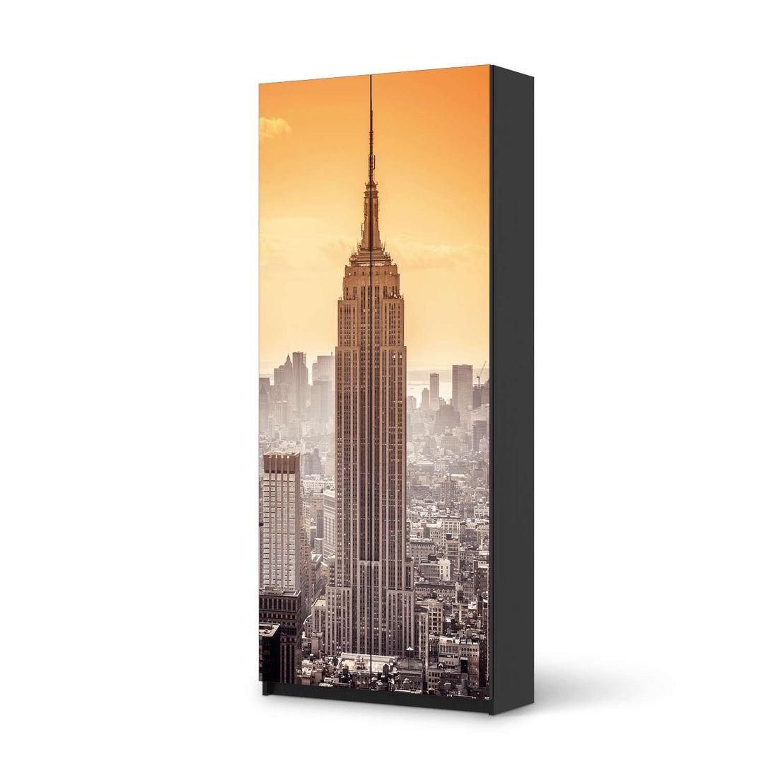 Möbelfolie IKEA Empire State Building - IKEA Pax Schrank 236 cm Höhe - 2 Türen - schwarz