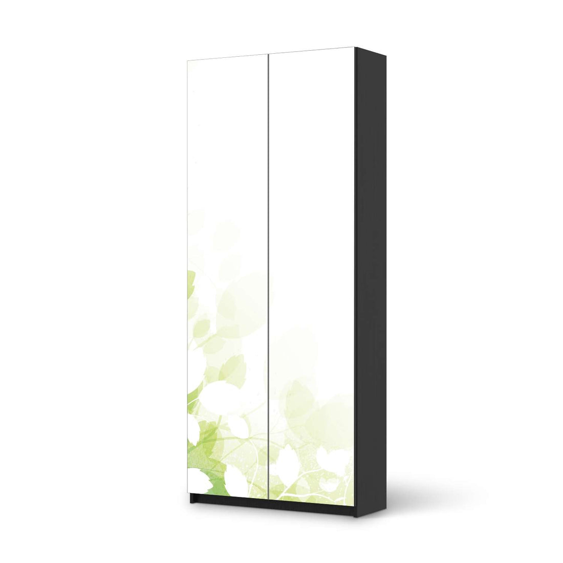 Möbelfolie IKEA Flower Light - IKEA Pax Schrank 236 cm Höhe - 2 Türen - schwarz