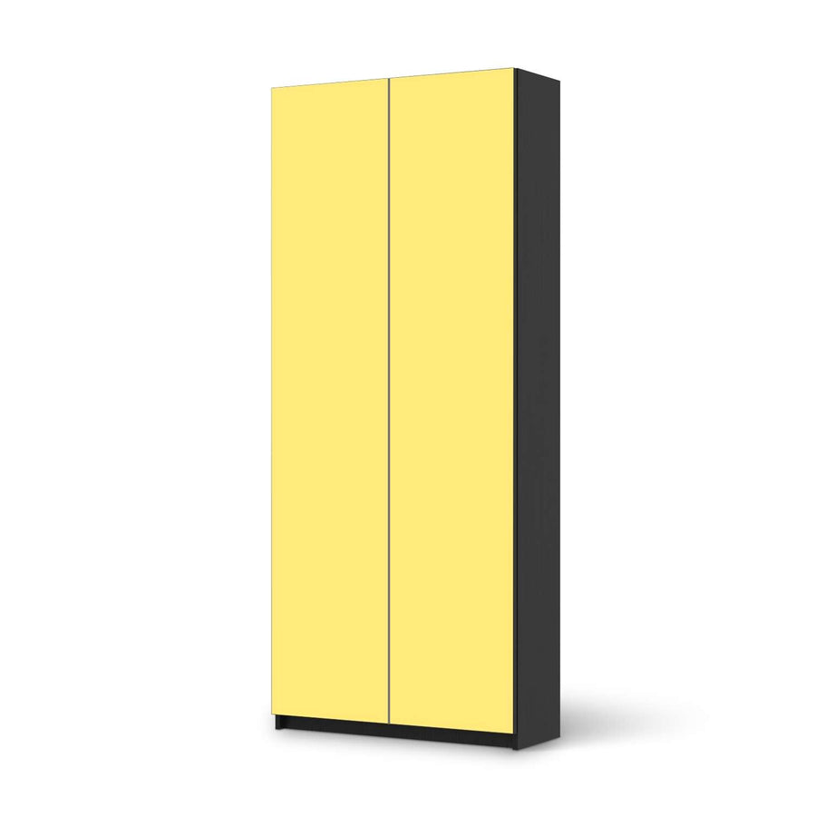Möbelfolie IKEA Gelb Light - IKEA Pax Schrank 236 cm Höhe - 2 Türen - schwarz