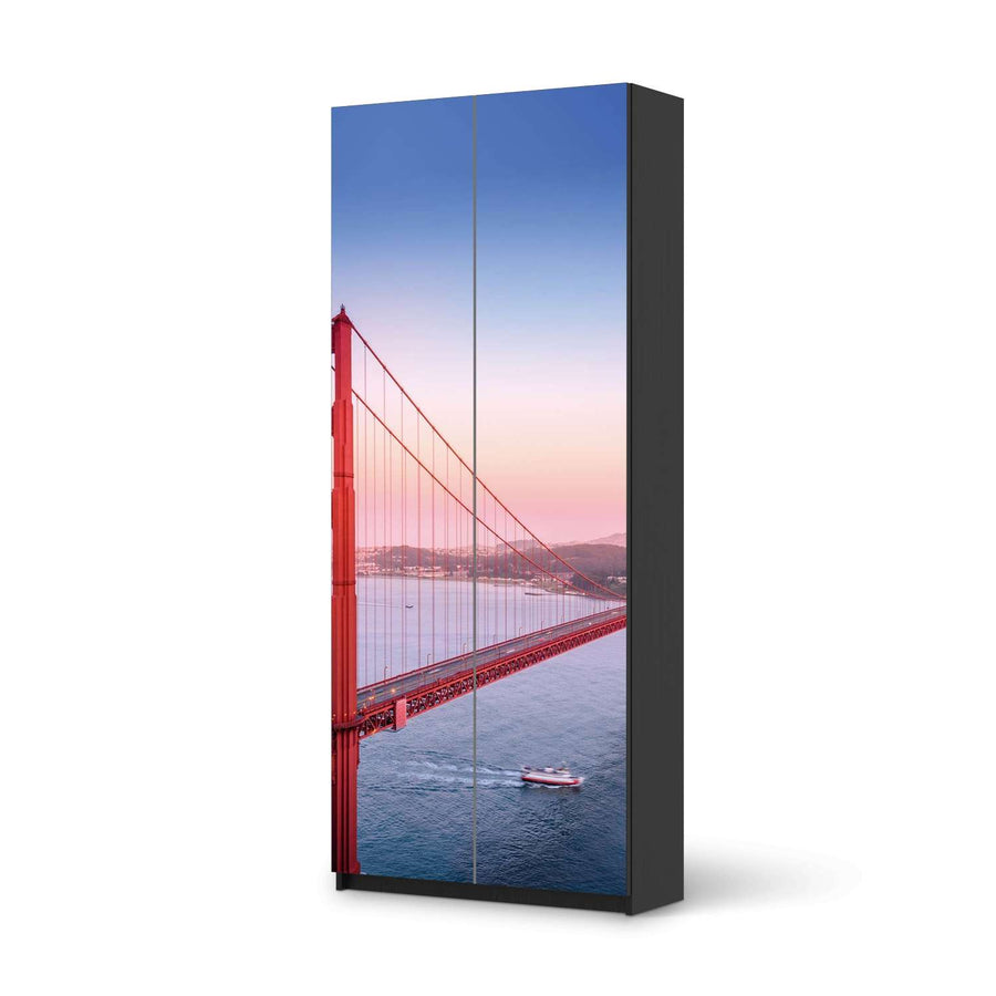 Möbelfolie IKEA Golden Gate - IKEA Pax Schrank 236 cm Höhe - 2 Türen - schwarz