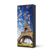 Möbelfolie IKEA La Tour Eiffel - IKEA Pax Schrank 236 cm Höhe - 2 Türen - schwarz