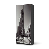 Möbelfolie IKEA Manhattan - IKEA Pax Schrank 236 cm Höhe - 2 Türen - schwarz