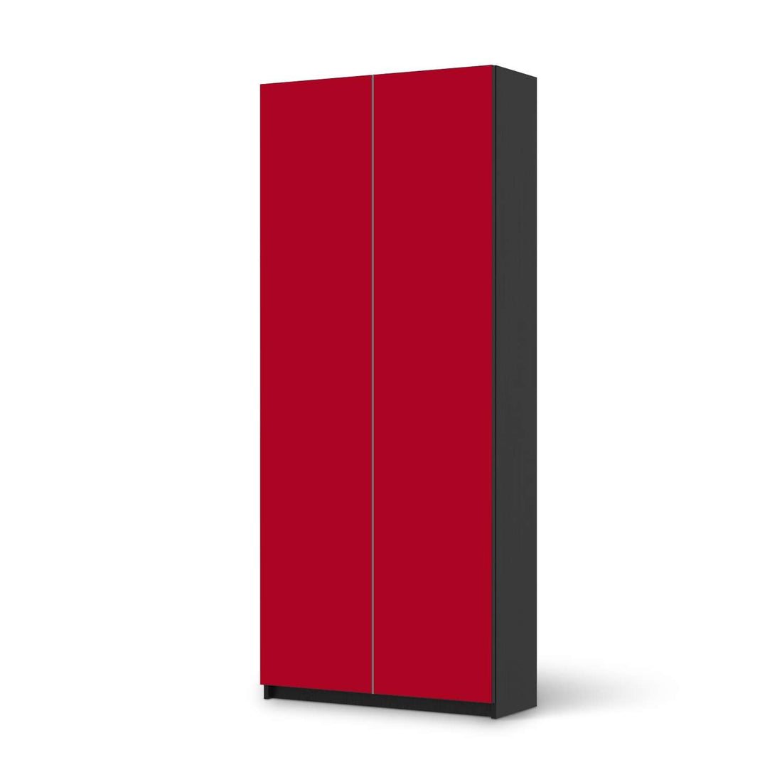 Möbelfolie IKEA Rot Dark - IKEA Pax Schrank 236 cm Höhe - 2 Türen - schwarz