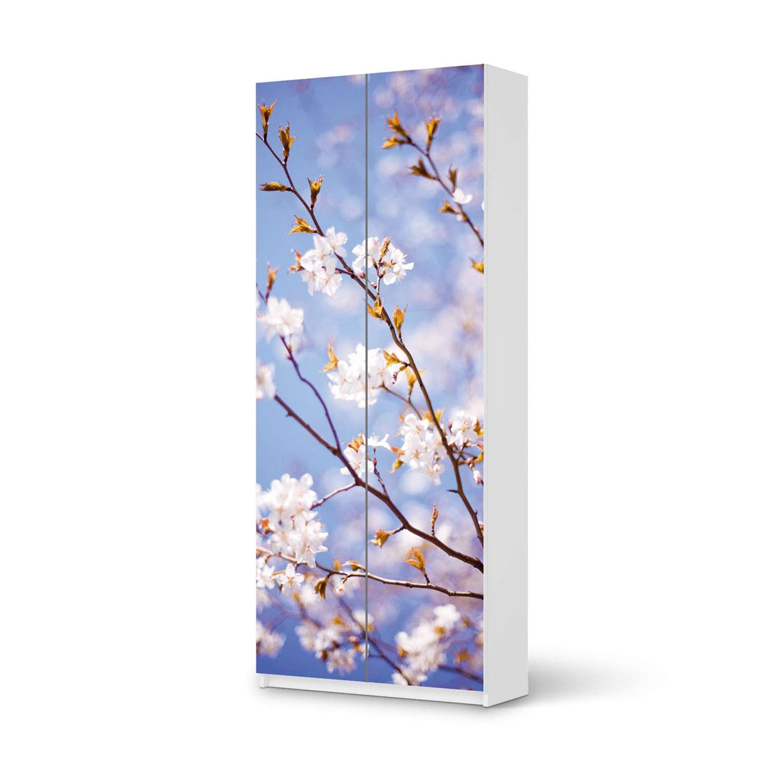 Möbelfolie IKEA Apple Blossoms - IKEA Pax Schrank 236 cm Höhe - 2 Türen - weiss