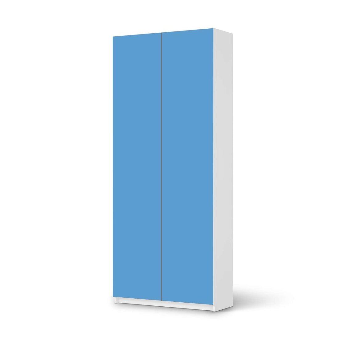 Möbelfolie IKEA Blau Light - IKEA Pax Schrank 236 cm Höhe - 2 Türen - weiss