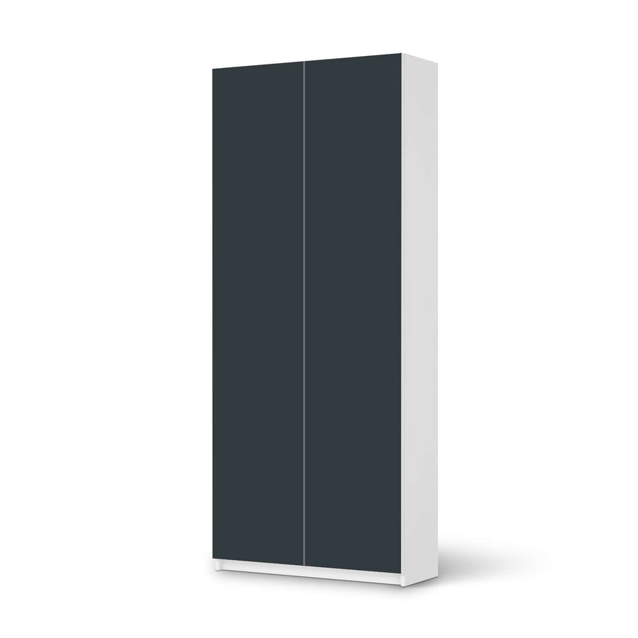 Möbelfolie IKEA Blaugrau Dark - IKEA Pax Schrank 236 cm Höhe - 2 Türen - weiss